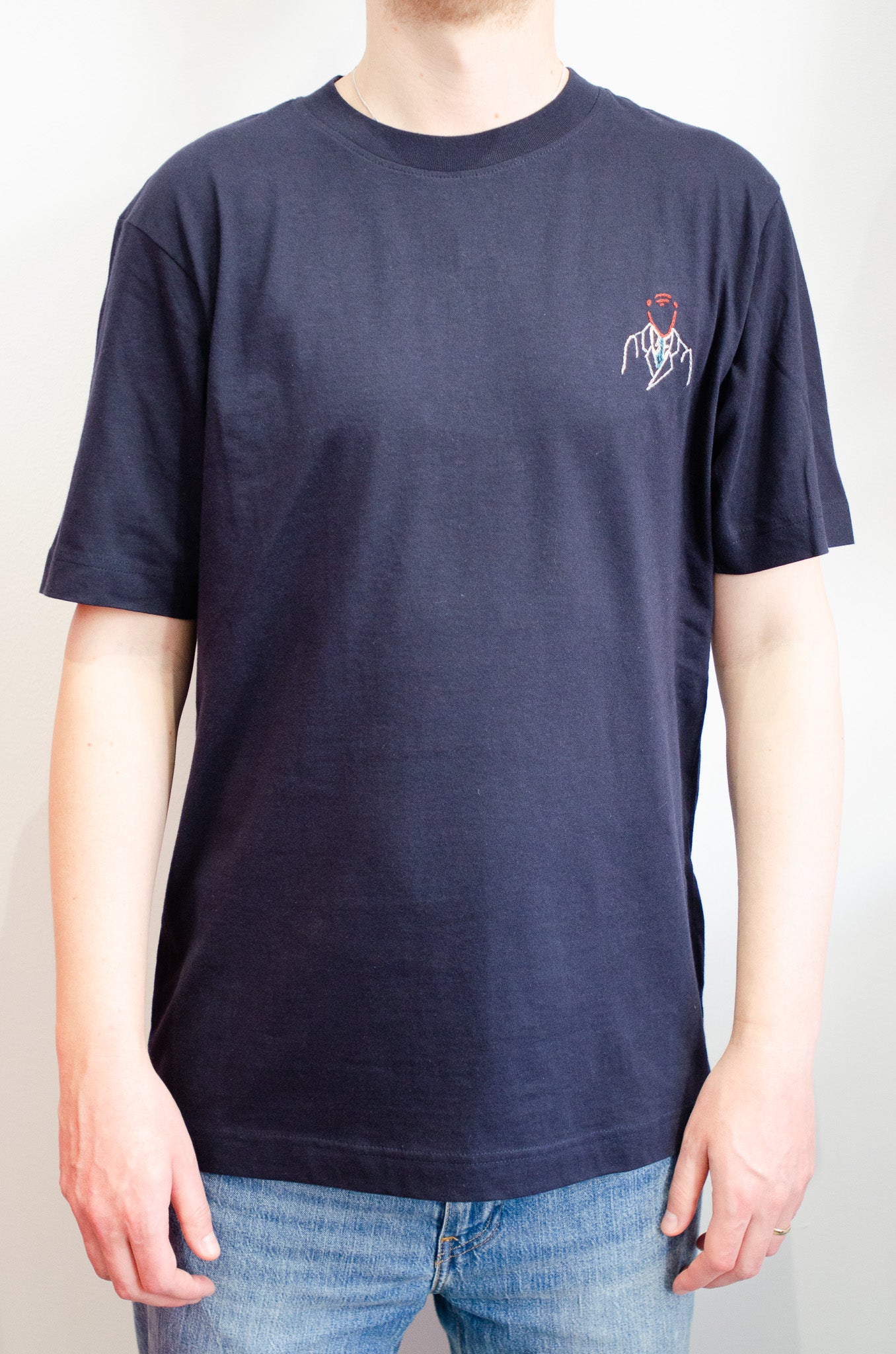 Embroidered T-Shirt - Navy