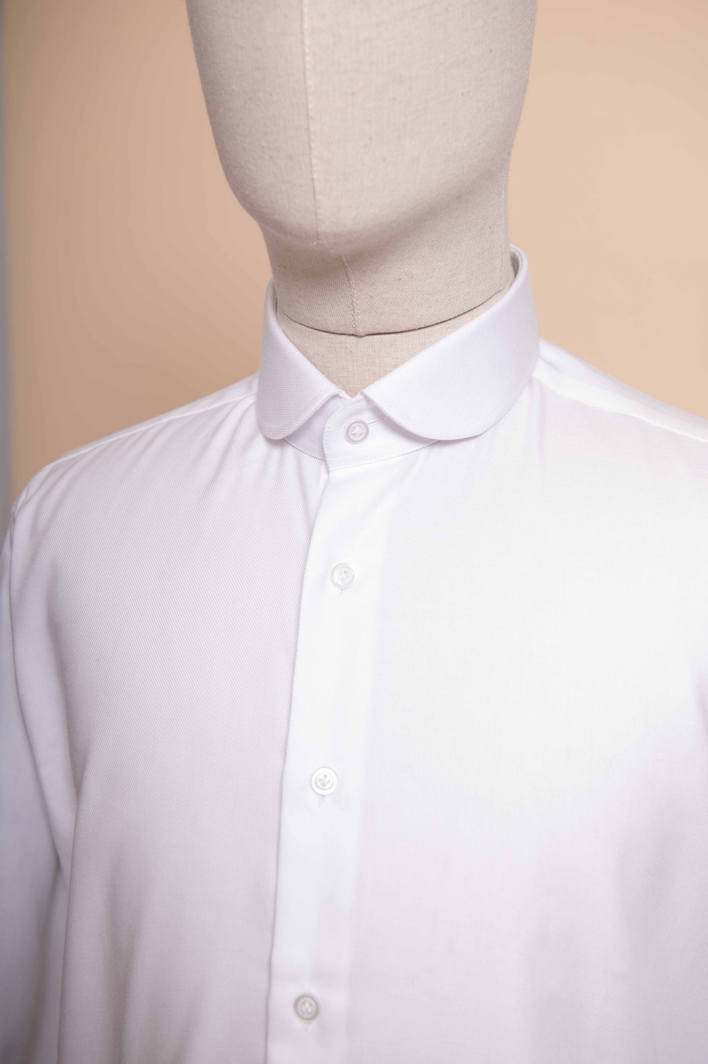 Club collar shirt - White