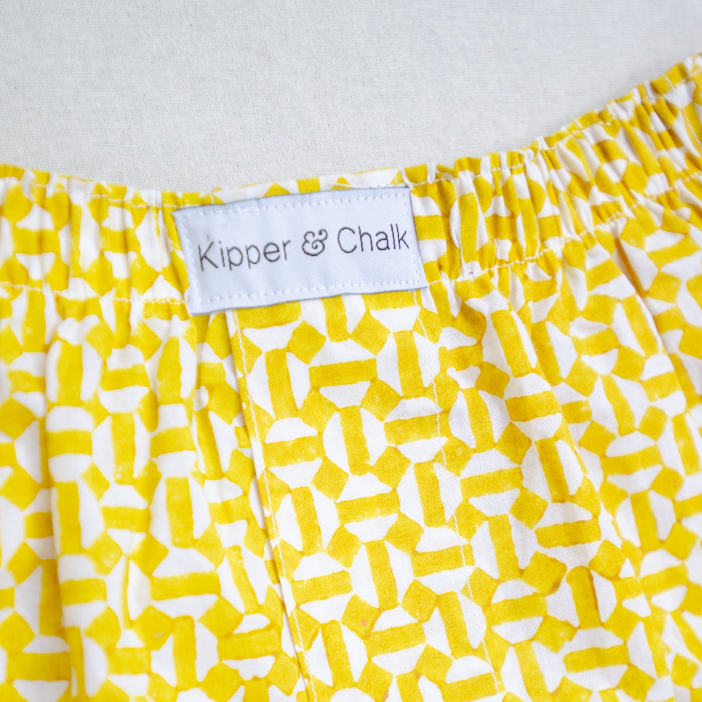 Patterned Boxers - Mustard Block