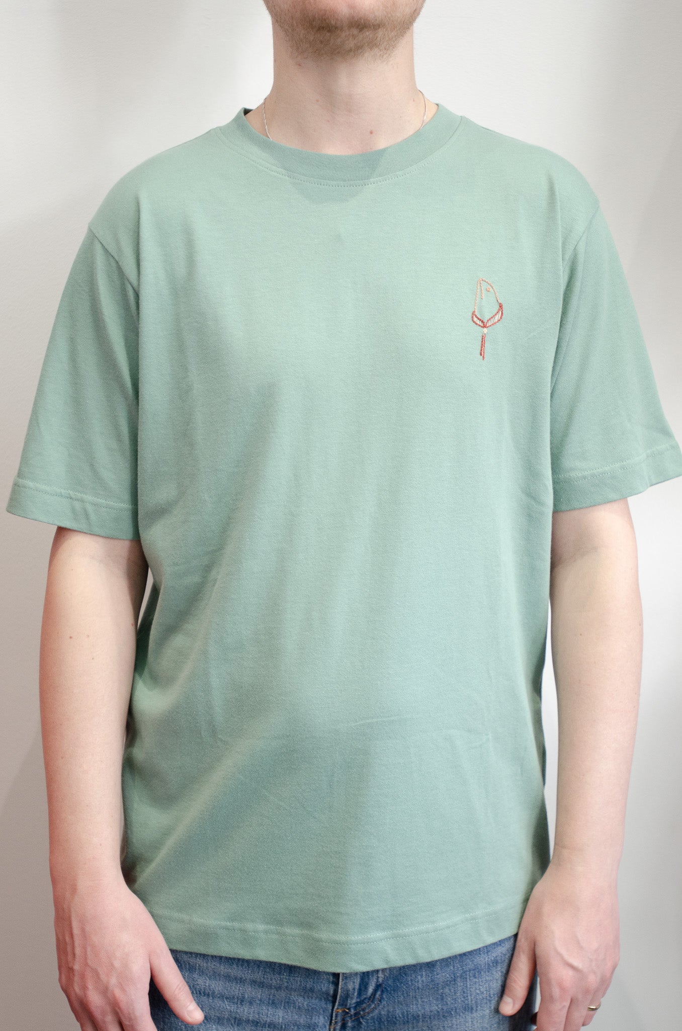 Embroidered T-Shirt - Kelp