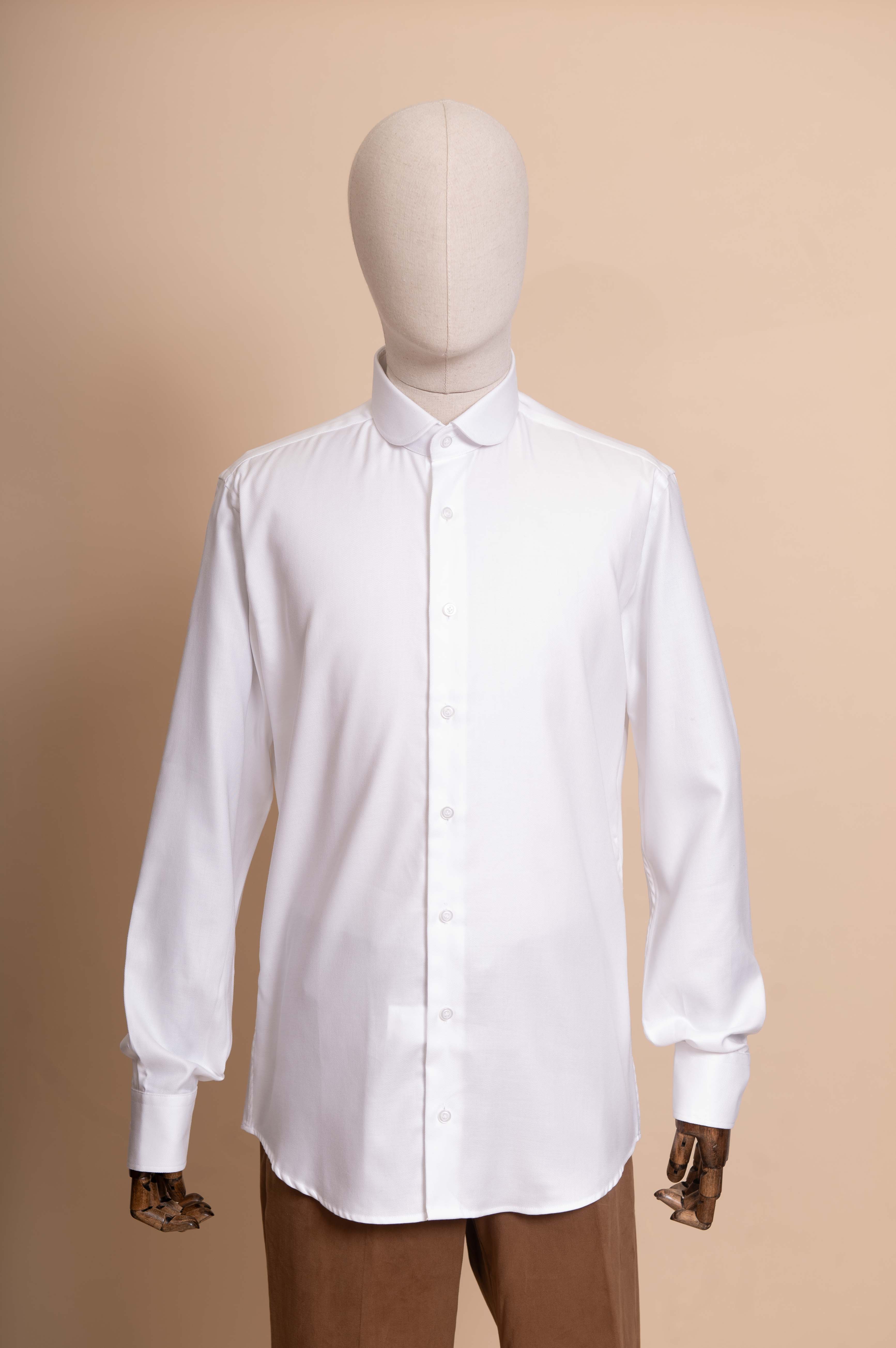 Mens white club store collar shirt