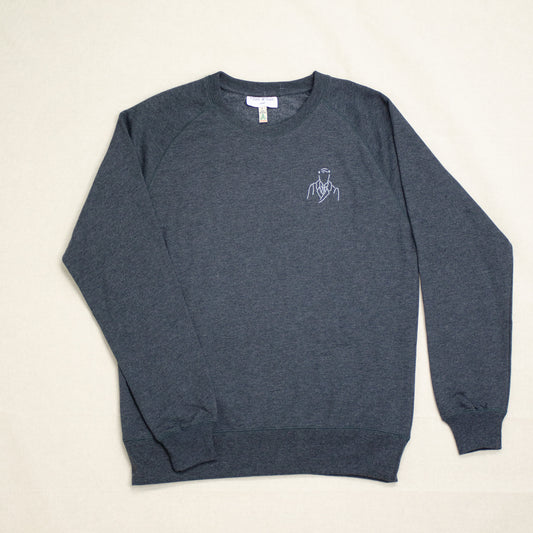 Embroidered Sweatshirt - Charcoal