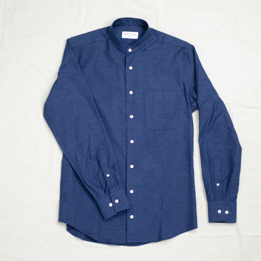 Brushed Cotton Shirt - Navy